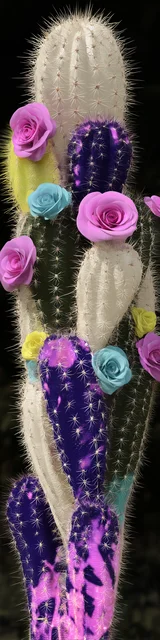 Free cactus bookmark featuring a fuzzy looking cactus